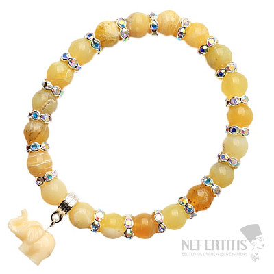 Opal yellow elephant bracelet RB Design 6