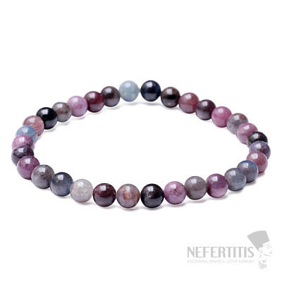 Ruby and sapphire bracelet 6 mm