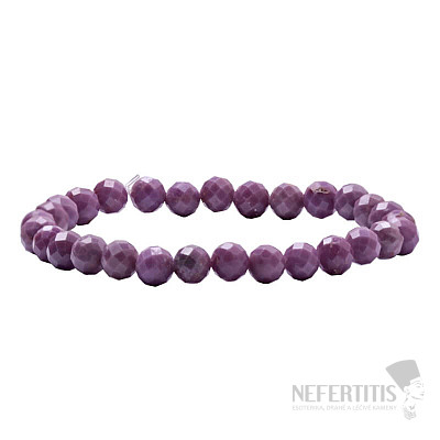 Lepidolith-Armband aus geschliffenen Perlen (6 mm)