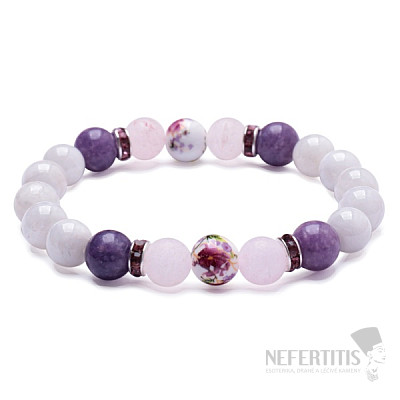 Moonstone with lepidolite bracelet RB Design 192