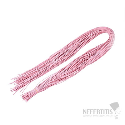 Kožený řemínek barva růžová perlová 1 m