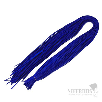 Kožený řemínek barva sytě modrá 1 m