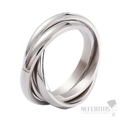 Dámský ocelový prsten Silver Trinity