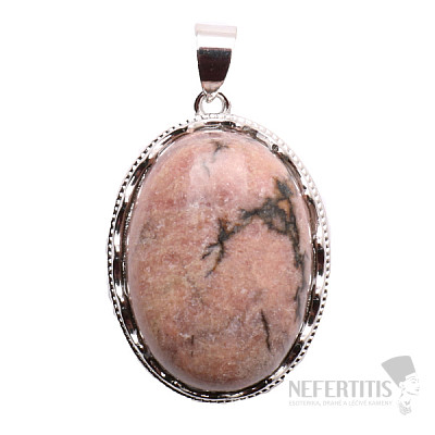 Rhodonite pendant extra oval