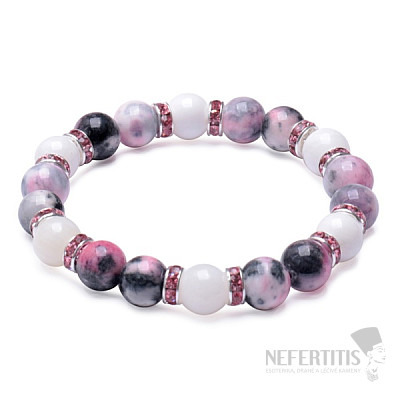RB Design 163 pink-grey jadeite bracelet
