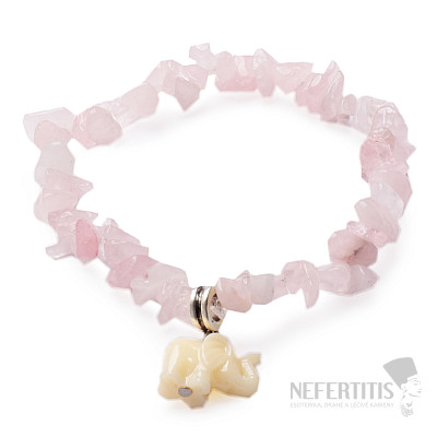 Rozína chopped bracelet with an elephant