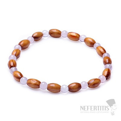 Bracelet made of wooden beads with rosewood