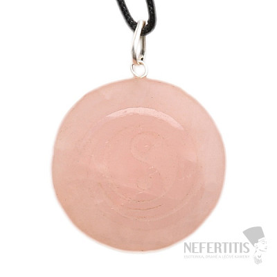 Rosary pendant circle with Yin Yang symbol