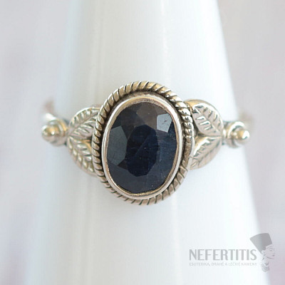 Indian sapphire (modified) ring silver Ag 925 MIX128