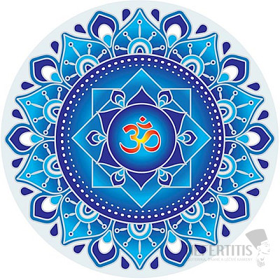 Dekoratívne samolepka modrá mandala so symbolom Óm