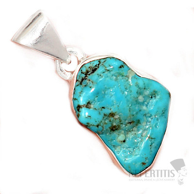 Tyrkys modrý přívěsek stříbro Ag 925 P1391