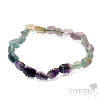 Fluorite rainbow bracelet extra made of tumbled stones