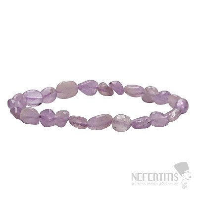 Amethyst-Lavendel-Armband aus Trommelsteinen