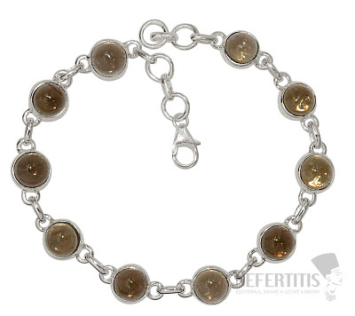 Dark brown bracelet silver Ag 925 B8