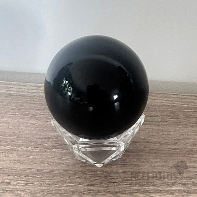 Obsidian black celestial eye sphere Mexico 7