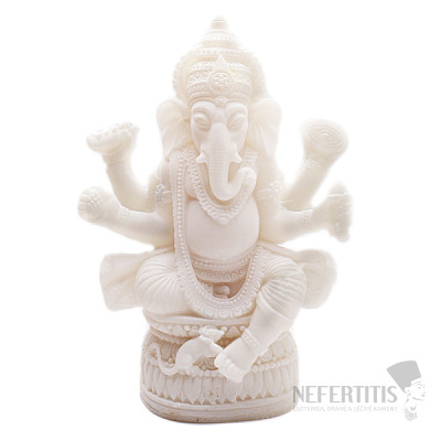 Feng Shui Ganesha statue made of alabaster