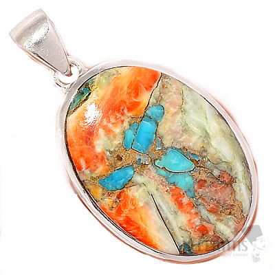 Stacheliger Austernschalen-Anhänger Silber Ag 925 P1090