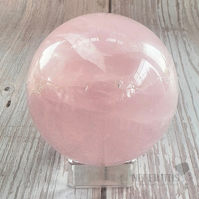Rose quartz polished ball Madagascar 13