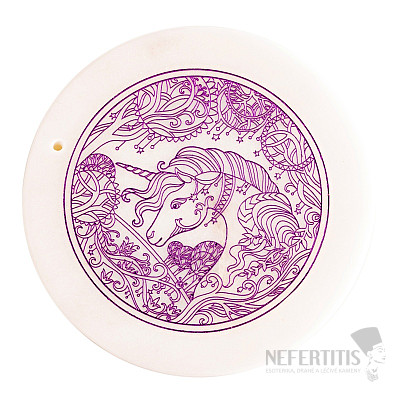 Stojánek mramorový na vonné tyčinky Jednorožec