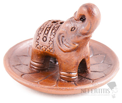 Stojanček Slon na vonné tyčinky z pálenej hliny