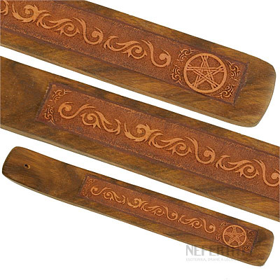 Räucherstäbchenständer aus Holz Pentagramm