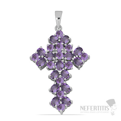 Silver pendant with Brazilian amethysts Ag 925 046600 BRAME