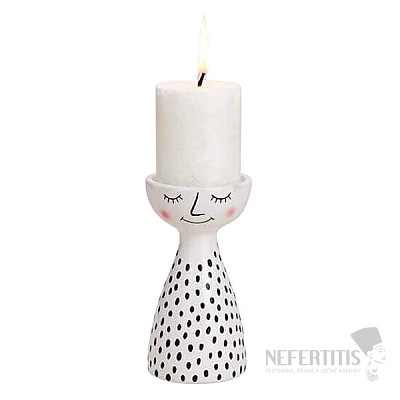 Ceramic candlestick Woman 15 cm