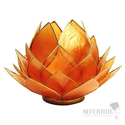 Leuchter Lotus orange-gold Extra