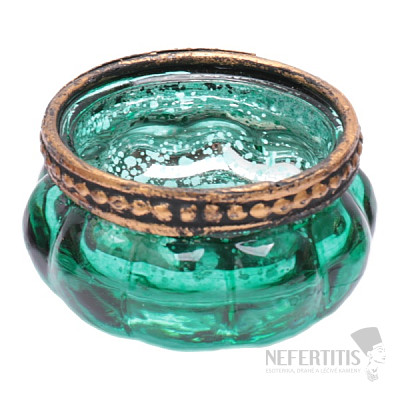 Glass candlestick for green tea candles