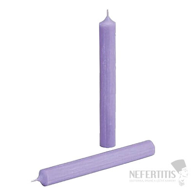 Paraffin-Tischkerze Lavendel lila 18 cm