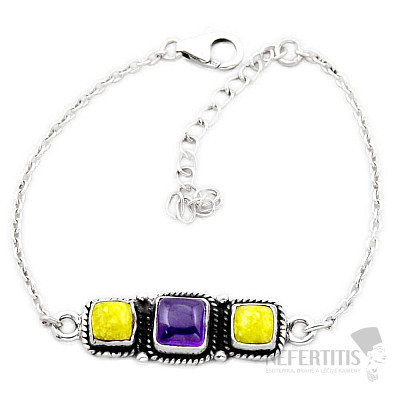 Amethyst bracelet silver Ag 925 49179