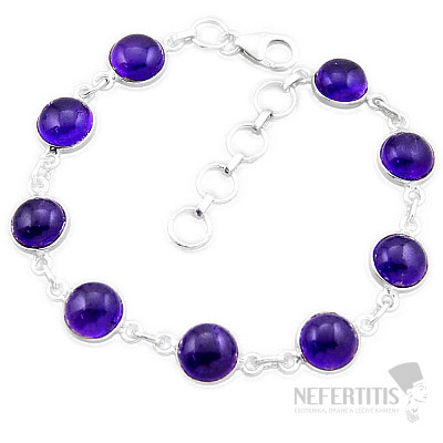 Ametyst náramek stříbro Ag 925 43442
