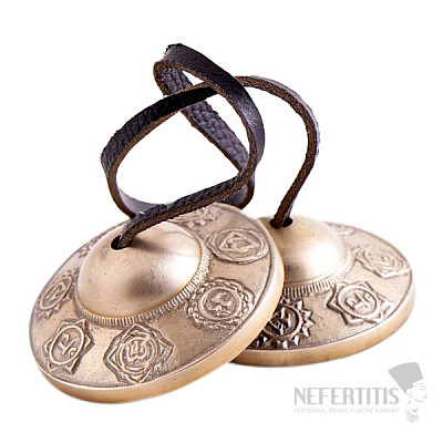 Tibetan Cymbal with chakra symbols