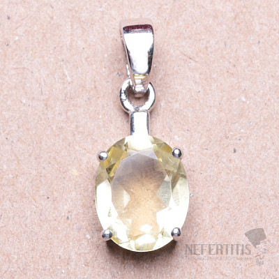 Silver pendant with Lemon topaz Ag 925 06086 LET