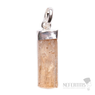Topaz gold crystal pendant Ag 925