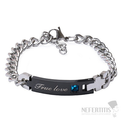 True Love Armband aus chirurgischem Stahl mit Zirkonia