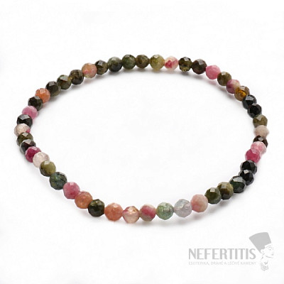 Mehrfarbiges Turmalin-Armband extra geschliffene Perlen in AA-Qualität