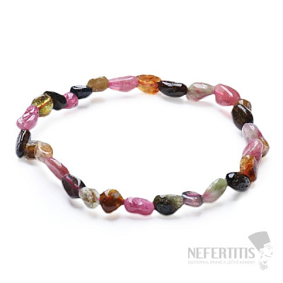 Tourmaline multicolor bracelet made of oval stones