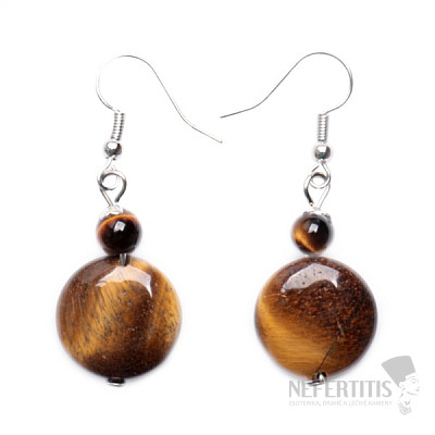 Tiger eye earrings flat