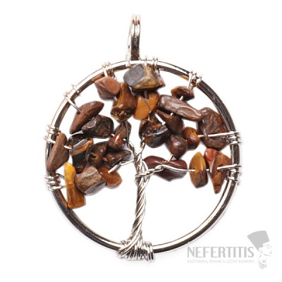 Tiger's eye pendant Tree of Life 3 cm