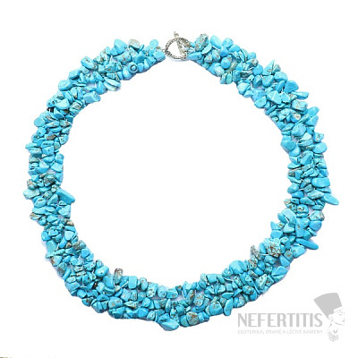 Turquoise chopped necklace wide