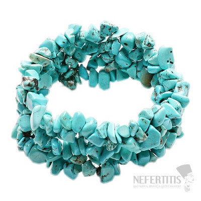 Turquoise bracelet chopped wide