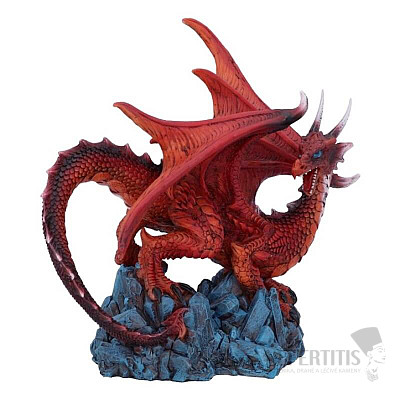 Statuette red dragon Guardian