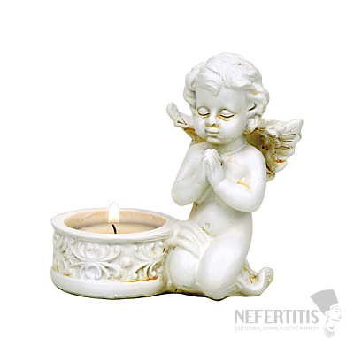 Andělíček se stojánkem na čajovou svíčku
