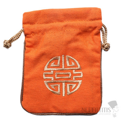 Sackcloth orange bag 12.5x14 cm