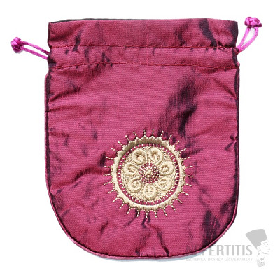 Purple satin bag 12.5x15 cm