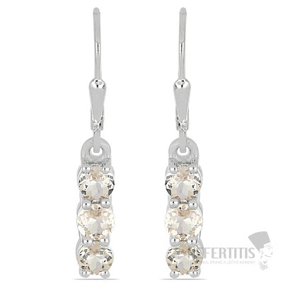 Silver earrings with cut morganites Ag 925 014969 MG