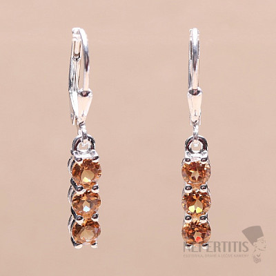 Silver earrings with cut nanozultanities Ag 925 014969 ZUL