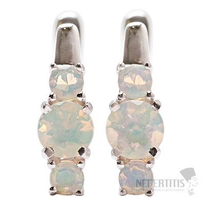 Silver earrings with Ethiopian opals Ag 925 033750 ETOP