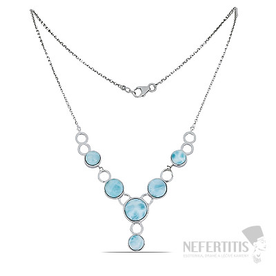 Larimar náhrdelník stříbro Ag 925 VNECK049762